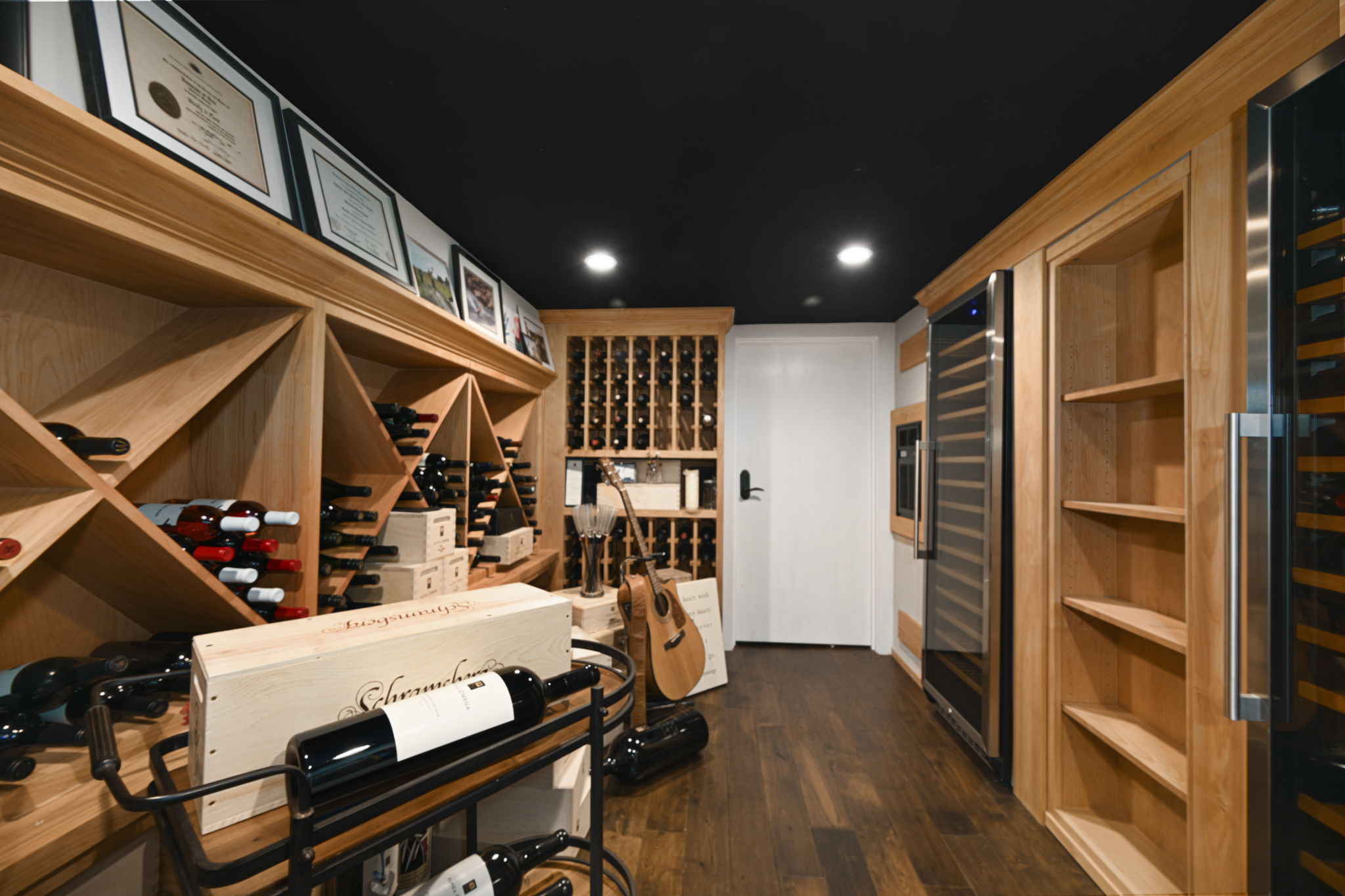 Incredible Wine Room with additional large storage closet