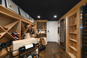 Incredible Wine Room with additional large storage closet