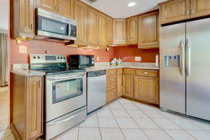 Functional kitchen with tile floors
